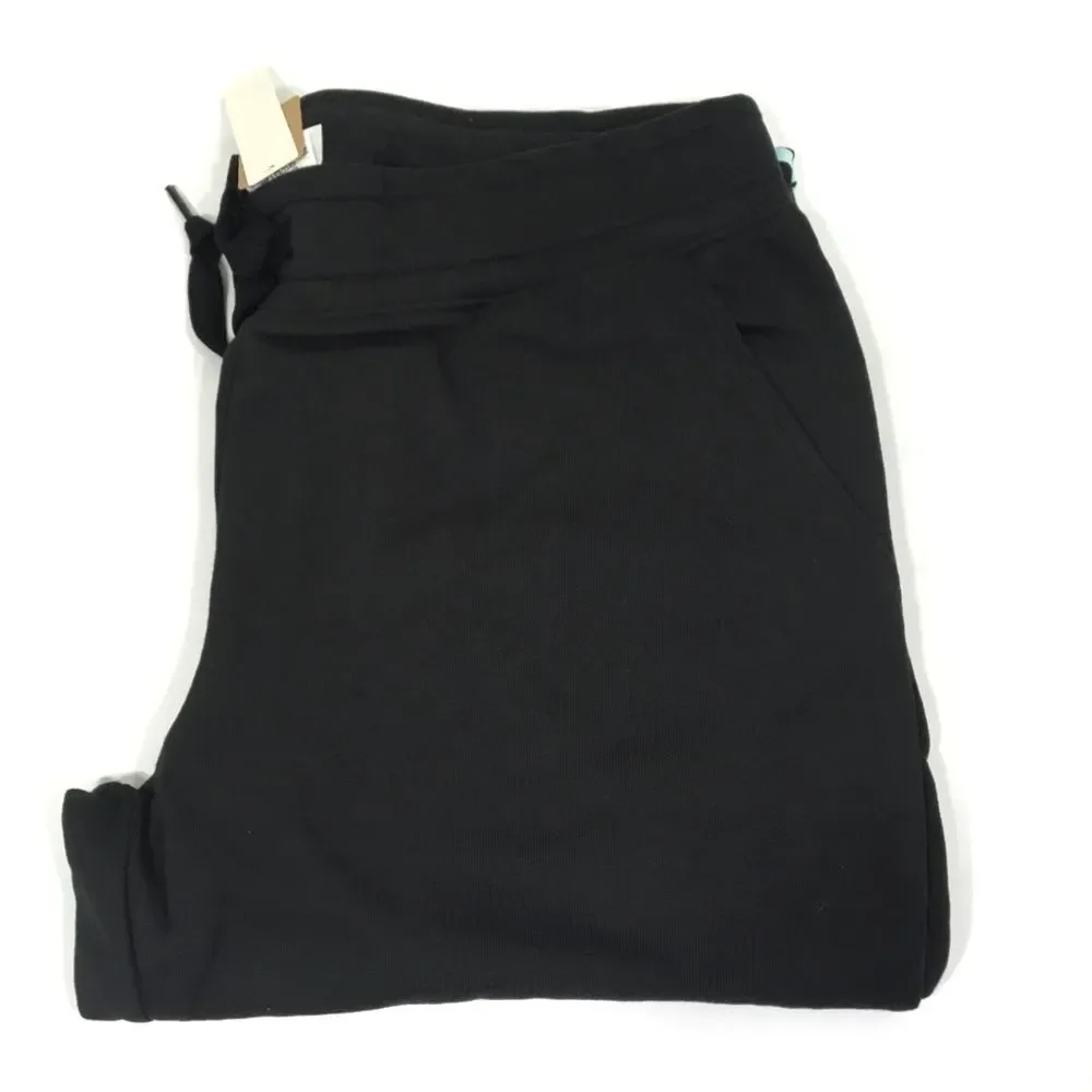 NWT VS PINK EVERYDAY LOUNGE SKINNY JOGGER SWEATPANTS BLACK/RAINBOW LOGO PRINT - Picture 9 of 14